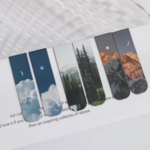 Modern Magnetic Bookmark Set – Nature-Inspired (Set of 6)