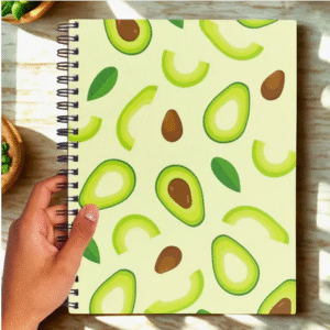 Avocado Print Spiral Journal