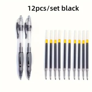 Ballpoint Pen Set Black Ink (12 pack)