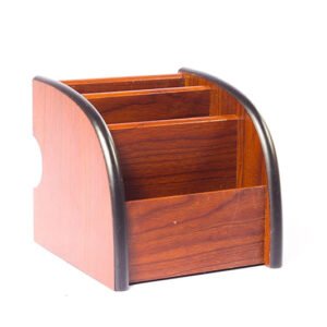 8006 Wooden Pen Stand – Brown