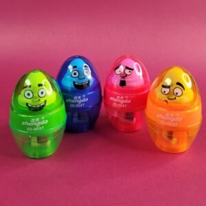 Funky Face Egg Sharpener & Eraser 2 in 1