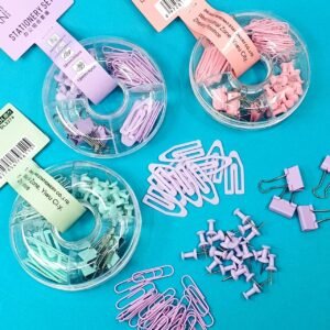 Desk Accessories Organizer Pink Stationery Set – Style 9