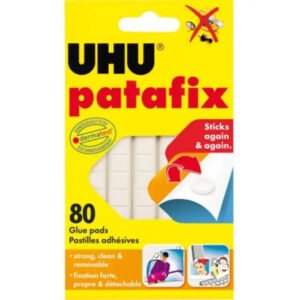UHU Patafix Glue Pads 80 Stick/Pack – White & Yellow